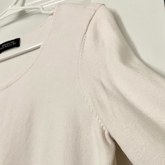 Jones New York - white Three Quarter Sleeve button down Cardigan - Picture 4 of 11